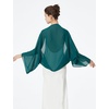 image:imageBEAUTELICATE Bridal Wedding Chiffon Shawl Shrug with Arm Hole Bridesmaid Cover Up Evening Party Summer ShawlTeal Blue