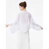 image:imageBEAUTELICATE Bridal Wedding Chiffon Shawl Shrug with Arm Hole Bridesmaid Cover Up Evening Party Summer ShawlWhite