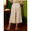 image:imageBEAUTELICATE Cotton Culotte Half Slip for Women Simple Elastic Waist Sleep PantsIvory