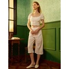 image:imageBEAUTELICATE Simple Crepe Cotton Culotte Slip for Women with Lining Ivory Calf LengthIvory