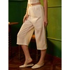 image:imageBEAUTELICATE Simple Crepe Cotton Culotte Slip for Women with Lining Ivory Calf LengthIvory