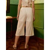 image:imageBEAUTELICATE Simple Crepe Cotton Culotte Slip for Women with Lining Ivory Calf LengthIvory