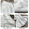 image:imageBEAUTELICATE Vintage Women Pettipants with Lace Ruffle Hem Cotton Pantaloons Costume BloomersIvory