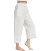 image:imageBEAUTELICATE Women 100 Cotton Pettipants for Women Under Dress Lace Trim 2 Side PocketsOffwhite