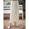 image:imageBEAUTELICATE Women 100 Cotton Pettipants for Women Under Dress Lace Trim 2 Side PocketsOffwhite