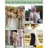 image:imageBEAUTELICATE Women Satin Shawl for Evening Dresses Wedding Shawls for Bridal Party Bridesmaid ScarvesBlack