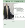 image:imageBEAUTELICATE Women Satin Shawl for Evening Dresses Wedding Shawls for Bridal Party Bridesmaid ScarvesBlack