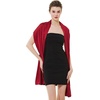 image:imageBEAUTELICATE Women Satin Shawl for Evening Dresses Wedding Shawls for Bridal Party Bridesmaid ScarvesBurgundy
