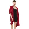 image:imageBEAUTELICATE Women Satin Shawl for Evening Dresses Wedding Shawls for Bridal Party Bridesmaid ScarvesBurgundy