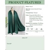 image:imageBEAUTELICATE Women Satin Shawl for Evening Dresses Wedding Shawls for Bridal Party Bridesmaid ScarvesDark Green