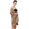 image:imageBEAUTELICATE Women Satin Shawl for Evening Dresses Wedding Shawls for Bridal Party Bridesmaid ScarvesKhaki