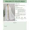 image:imageBEAUTELICATE Women Satin Shawl for Evening Dresses Wedding Shawls for Bridal Party Bridesmaid ScarvesOffwhite