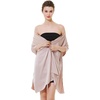 image:imageBEAUTELICATE Women Satin Shawl for Evening Dresses Wedding Shawls for Bridal Party Bridesmaid ScarvesPale Rose Gold