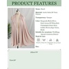 image:imageBEAUTELICATE Women Satin Shawl for Evening Dresses Wedding Shawls for Bridal Party Bridesmaid ScarvesPale Rose Gold