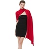 image:imageBEAUTELICATE Women Satin Shawl for Evening Dresses Wedding Shawls for Bridal Party Bridesmaid ScarvesRed