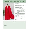 image:imageBEAUTELICATE Women Satin Shawl for Evening Dresses Wedding Shawls for Bridal Party Bridesmaid ScarvesRed