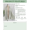 image:imageBEAUTELICATE Women Satin Shawl for Evening Dresses Wedding Shawls for Bridal Party Bridesmaid ScarvesSage Green
