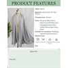 image:imageBEAUTELICATE Women Satin Shawl for Evening Dresses Wedding Shawls for Bridal Party Bridesmaid ScarvesSilver
