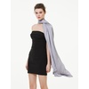 image:imageBEAUTELICATE Women Satin Shawl for Evening Dresses Wedding Shawls for Bridal Party Bridesmaid ScarvesSilver