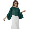 image:imageBEAUTELICATE Bridal Shawl for Wedding Dress Chiffon Shawl with Arm Hole Evening Capelet 2 SizeEmerald Green
