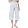 image:imageBEAUTELICATE Cotton Culotte Half Slip for Women Simple Elastic Waist Sleep PantsIvory