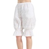 image:imageBEAUTELICATE Medieval Cottagecore Cotton Bloomers LaceTrim Underdress Pants with Elastic Waist Lounge SleepwearShortivory
