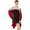 image:imageBEAUTELICATE Women Satin Shawl for Evening Dresses Wedding Shawls for Bridal Party Bridesmaid ScarvesBurgundy