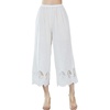 image:imageBEAUTELICATE Women Wide Leg Pettipants Lace Trim Cotton Batiste Culotte Slip Vintage Elastic Waist