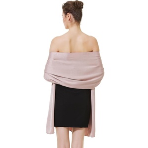 image:imageBEAUTELICATE Women Satin Shawl for Evening Dresses Wedding Shawls for Bridal Party Bridesmaid ScarvesPale Rose Gold