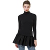 image:imageBEAUTELICATE Shirt Extender Top Tunic Extender Women 100 Cotton Half Slip Mini UnderskirtBlack