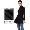 image:imageBEAUTELICATE Shirt Extender Top Tunic Extender Women 100 Cotton Half Slip Mini UnderskirtBlack