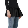 image:imageBEAUTELICATE Shirt Extender Top Tunic Extender Women 100 Cotton Half Slip Mini UnderskirtBlack