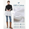 image:imageBEAUTELICATE Shirt Extender Top Tunic Extender Women 100 Cotton Half Slip Mini UnderskirtOffwhite