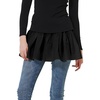 image:imageBEAUTELICATE Shirt Extender Top Tunic Extender Women 100 Cotton Half Slip Mini UnderskirtBlack