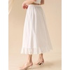 image:imageBEAUTELICATE Womens 100 Cotton Half Slip Vintage Victorian Underskirt with Eyelet Lace Hem