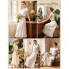 image:imageBEAUTELICATE Womens 100 Cotton Half Slip Vintage Victorian Underskirt with Eyelet Lace Hem