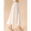 image:imageBEAUTELICATE Womens 100 Cotton Half Slip Vintage Victorian Underskirt with Eyelet Lace Hem