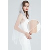 image:imageBEAUTELICATE 1 Tier Wedding Bridal Veil Pencil Edge Ivory White Fingertip Cathedral More LengthIvory