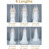 image:imageBEAUTELICATE 1 Tier Wedding Bridal Veil Pencil Edge Ivory White Fingertip Cathedral More LengthIvory