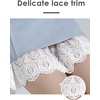 image:imageBEAUTELICATE 100 Cotton Half Slip Skirt Extender with Lace Trim Vintage UnderskirtIvory