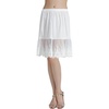 image:imageBEAUTELICATE 100 Cotton Half Slip Skirt Extender with Lace Trim Vintage UnderskirtIvory